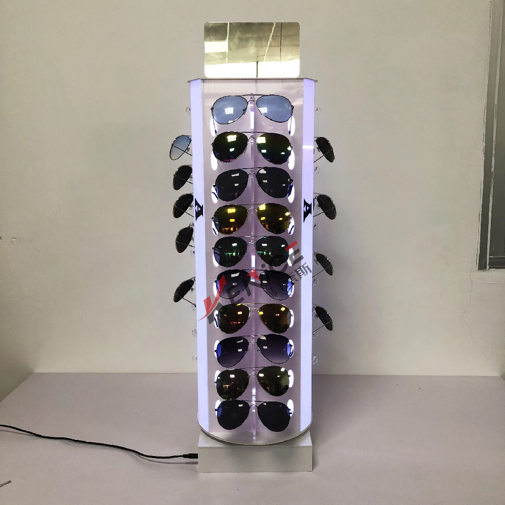 零售店台面30副装旋转亚克力太阳镜展示架（可拆卸式眼镜展架）
