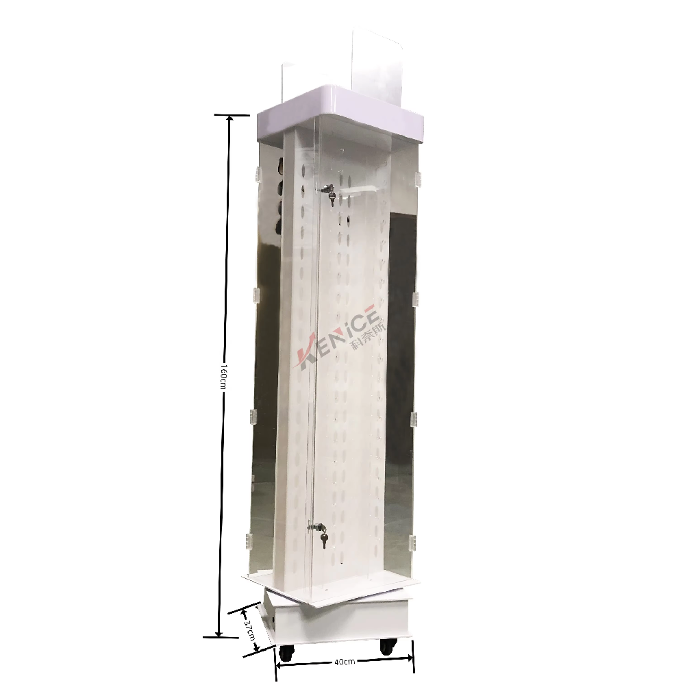 定制旋转落地手表及太阳镜展示架（店铺用带锁亚克力眼镜展架）