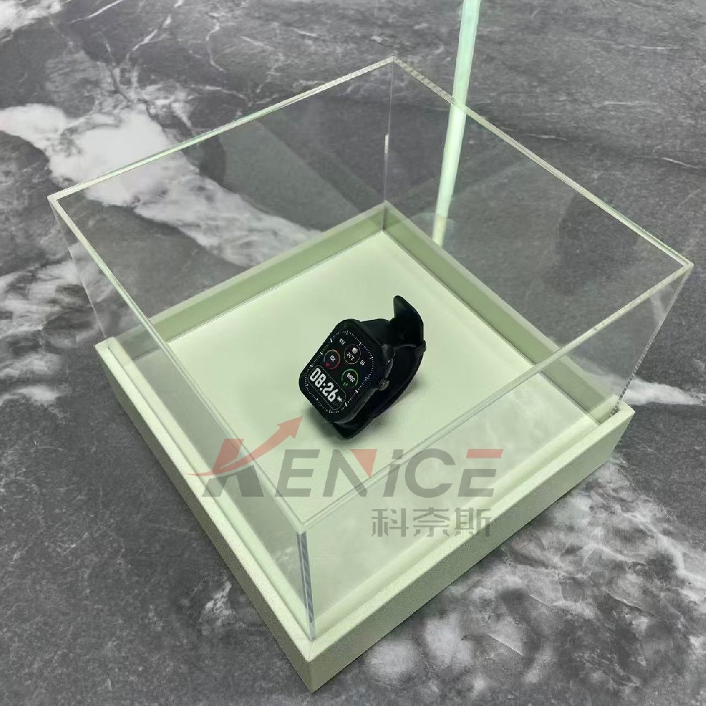 现代时尚环保款透明亚克力礼品展示盒，桌面型高品质亚克力礼品展示柜（适用于珠宝店）
