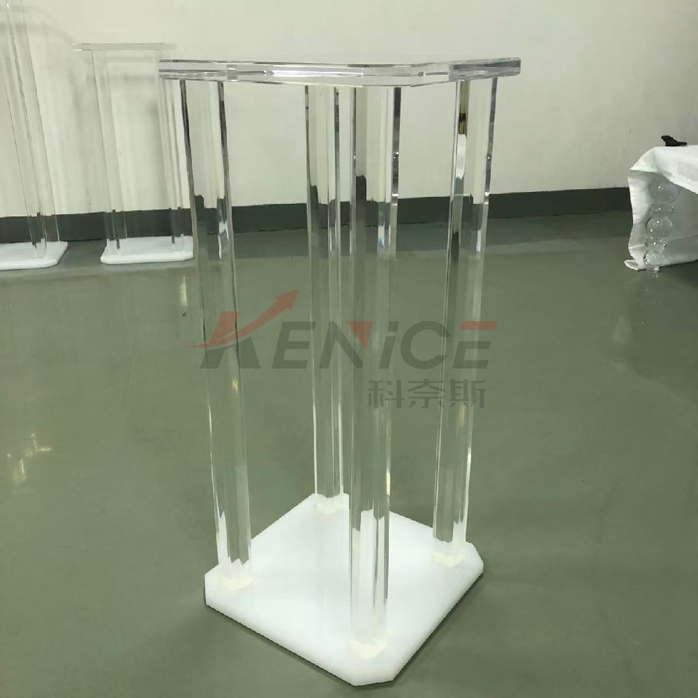 现代设计透明亚克力花卉装饰台面婚礼蛋糕展示架