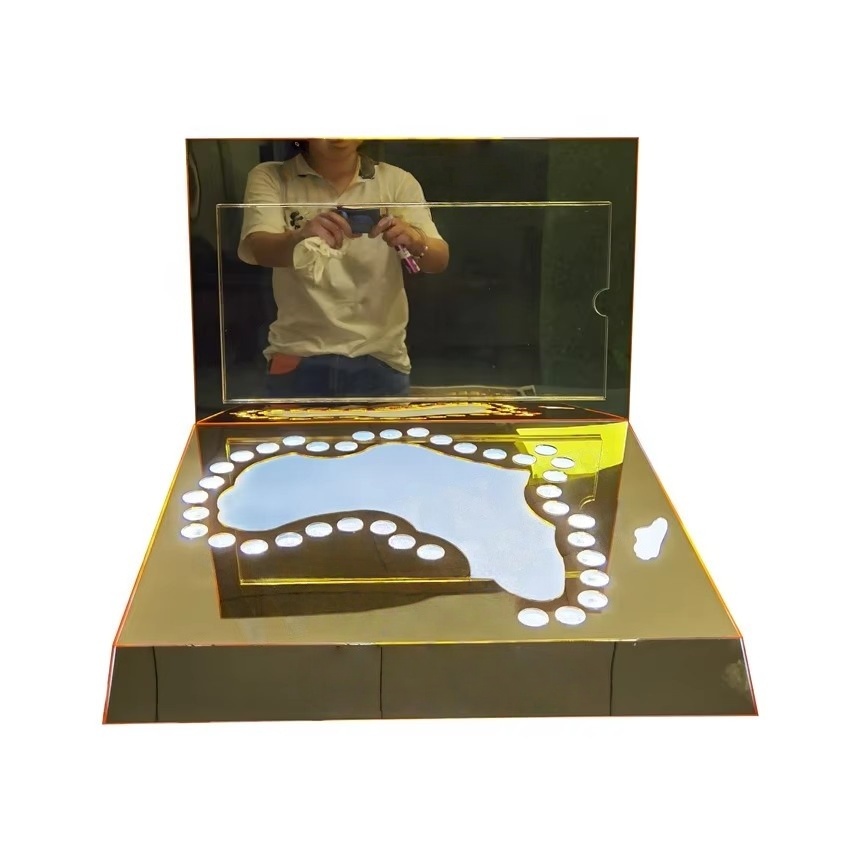 适用于美容店的新设计高端亚克力（Perspex）化妆品及护肤品展示架