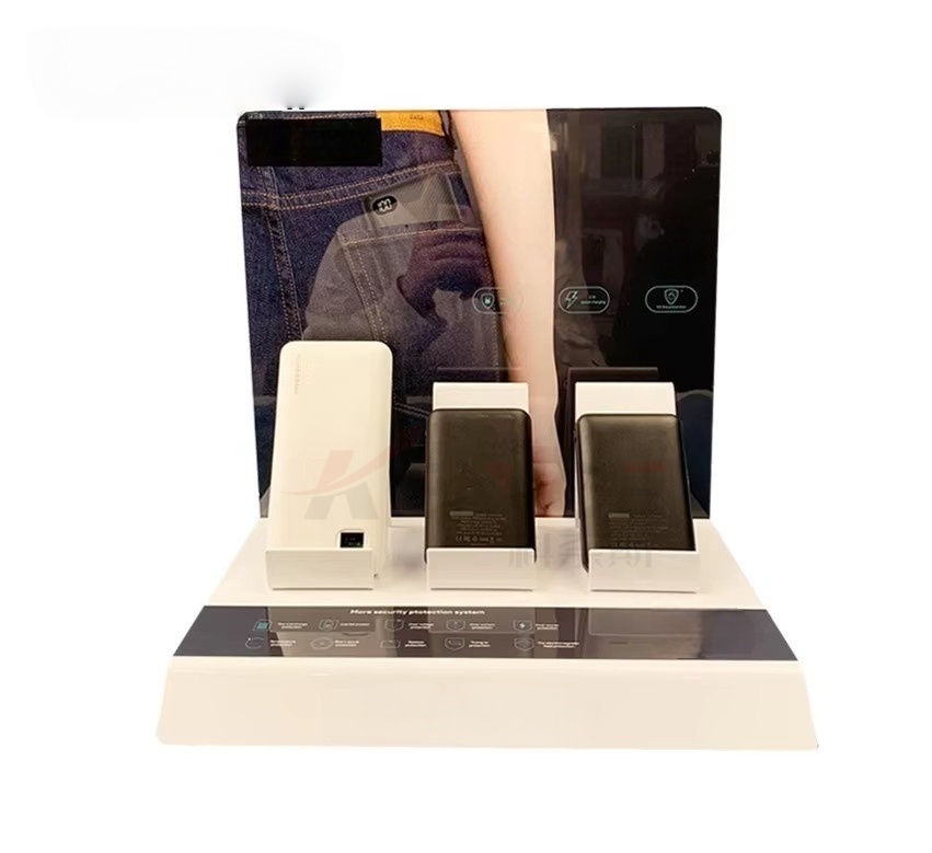 批发L型亚克力充电宝展示架 现代简约风电子产品门店陈列道具